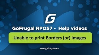 GoFrugal RPOS7  Borders not printing  Print design troubleshooting  English [upl. by Amalburga]