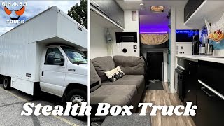 Stealth Box Truck TOUR  Studio Apt on Wheels [upl. by Deedahs]