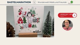 DIY Karte – Spaß im Schnee  Inspiration  Weltkartenbasteltag 2024  Tutorial  Gewinnspiel [upl. by Radnaskela]