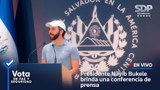 Presidente Nayib Bukele brinda conferencia de prensa [upl. by Anitniuq]