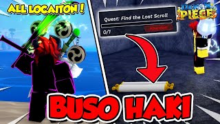 Demon Piece How To Get BusoArmament Haki Fast  All Scroll Location Full Guide Codes [upl. by Akinor]