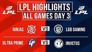 LPL Highlights ALL GAMES Day 3  LPL Spring 2024 [upl. by Ydaf230]