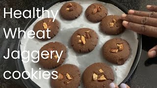 Healthy Eggless Cookies in LG Microwave oven MJ2887BFUM 🍪  Whole Wheat Jaggery Cookies Recipe [upl. by Makell870]