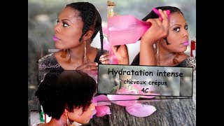 🍭78🍭 Hydratation intense sur cheveux crepus finstype 4C Tentative dafro [upl. by Trini]