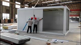 Flat pack container house installation steps [upl. by Lucais]