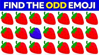 FIND THE ODD EMOJI OUT by Spotting The Difference  Odd One Out Puzzle  Find The Odd Emoji Quizzes [upl. by Hoffer531]