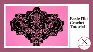 Basic Filet Crochet Tutorial With Free Pattern Link  Damask Doily Free Crochet Pattern  How To [upl. by Landri565]