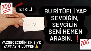 BU RÄ°TÃœELÄ° YAP SEVGÄ°LÄ°N SENÄ° HEMEN ARASIN â—ğŸ‘‘ hedefsizsiniz [upl. by Herra47]