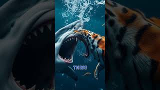 Epic Underwater Battle Great White vs Tiger Shark – Clash of Ocean Titans shark [upl. by Herby]