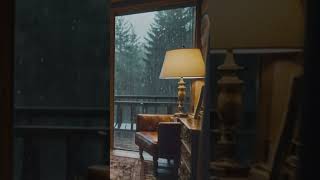 The Best Raining Sound On Window For Sleeping rain rainoncabin relax cabinrainsounds [upl. by Feetal]