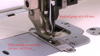 Global WF 9995 SK  Single needle top feed sewing machine with side knife [upl. by Nomannic]