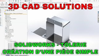 Solidworks  Tôlerie  Création dune pièce simple [upl. by Helga]