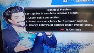 Technical Problem SetTop Box is unable to receive a signal [upl. by Hulbard]