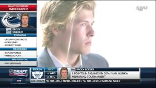 2015 NHL Draft 23 Overall Pick – Brock Boeser – Vancouver Canucks [upl. by Joh]