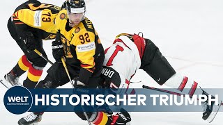 EISHOCKEYWM in Lettland Deutscher Sensationssieg gegen Kanada [upl. by Euphemiah695]