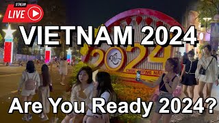 New Year 2024 Ho Chi Minh City Center Street Walking Tour 🇻🇳 New Year Eve 2024 Vietnam [upl. by Droc414]