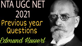 Husserl  Phenomenology  NTA UGC net 2021 previous year question  Mocktest [upl. by Thayer]