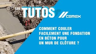 Tuto  DIY  Comment couler facilement une fondation en béton pour un mur de clôture [upl. by Abramo]