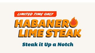 New Qdoba Habanero Lime Steak Tacos [upl. by Nerual]