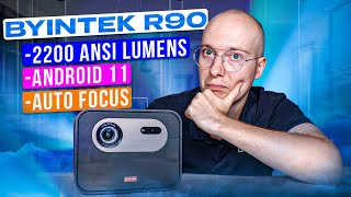 ТЕЛЕВИЗОР БОЛЬШЕ НЕ НУЖЕН Ультра Яркий проектор BYINTEK R90  Full HD Android 11 и АВТОФОКУС [upl. by Zebedee]