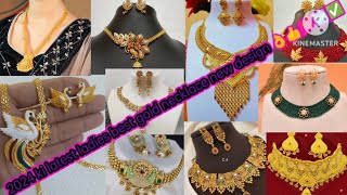 2024 ki latest ladies gold necklace new design 👌👍💯🆗✅trending viralgold necklacejewel [upl. by Auoy]