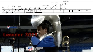 Leander HS 2023 TubaTrombone Solo Transcription [upl. by Burkle]