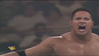 Ahmed Johnson vs Rocky Maivia September 22 1997 WWF Raw [upl. by Llekram]