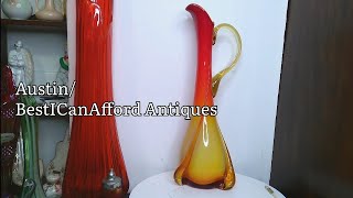 Pitcher by Cristalleria Fratelli Betti of Empoli Italy An art glass Ferrari [upl. by Aennyl501]