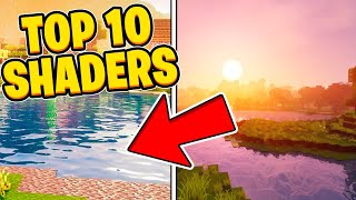 Top 10 Shaders for Minecraft Bedrock 120 Android IOS Xbox One Ps4 MCPE [upl. by Rese]