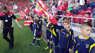 Hanham Abbotonians Flag bearing day  Bristol City vs Wolverhampton Wanderers 09042017 [upl. by Tisman]