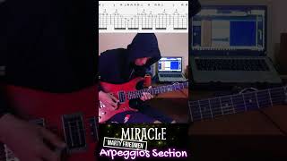 Marty Friedman  Miracle  Guitar solo Cover with Backing Track minus solo guitar  tabs [upl. by Araem]