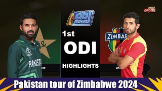 Pakistan vs Zimbabwe 1st Odi Highlights 2024  Pak vs Zim 1st Odi Highlights  Cricket 24 [upl. by Crofoot]