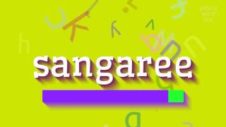 HOW TO PRONOUNCE SANGAREE sangaree [upl. by Enialb798]