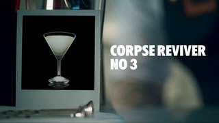 CORPSE REVIVER NO 3 DRINK RECIPE  HOW TO MIX [upl. by Crispen591]