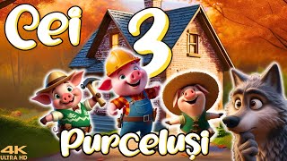 🐺Cei 3 purceluși 🐷🐷🐷🧱 James HalliwellPhillipps 📖 Povești animate pentru copii in limba română🚸 [upl. by Lerud]