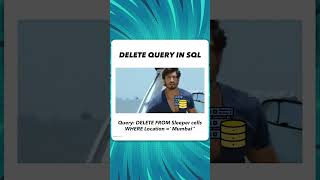 Delete Query in Sql l Shorts [upl. by Akimak]