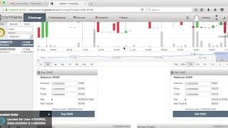 Exchange on Cryptopia  DIME to DOGE [upl. by Percival]