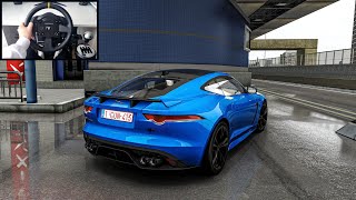 Jaguar F Type SVR 50 V8  Assetto Corsa  Steering Wheel Gameplay [upl. by Bob]