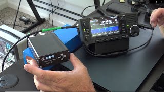 Battery Powered Automatic Antenna Tuner 100 Watt Max Portable Ham Radio Tuner ReviewDemo [upl. by Ettedualc223]