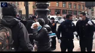 76yrold Asian woman beats up attacker who punched her in the face in US during protests [upl. by Ynavoeg534]