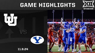 9 BYU vs Utah Game Highlights  2024 Big 12 Football [upl. by Ahsinauq]