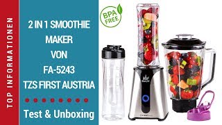 ☑ Leckere Smoothies selbst machen ► TZS First Austria Smoothie Maker ► Test Teil 1 [upl. by Enidaj]