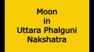 Moon in Uttara Phalguni nakshatra Hindi Vedic astrology [upl. by Anauqat913]