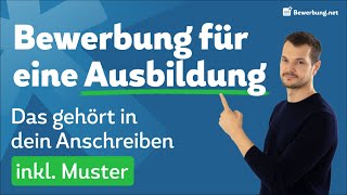 Bewerbung schreiben für eine Ausbildung  So geht es richtig Vorlagen  Muster [upl. by Elcarim]