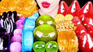 ASMR RAINBOW CANDIED FRUIT TANGHULU HONEY COMB TTEOK MARSHMALLOW EATING SOUNDS MUKBANG 탕후루 먹방 咀嚼音 [upl. by Bren162]