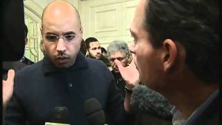 Saif Gaddafi tells C4 News My father is in high spirits [upl. by Linzy]