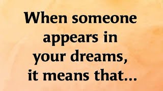 When someone appears in your dreams it means that Psychology Says [upl. by Ierdna]