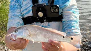 Fishing in Bastrop Bayou Redfish Trout Whiting Black drum Catfish [upl. by Rosenkranz]