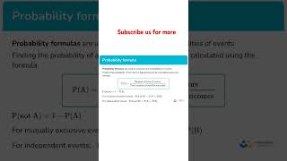 Probability theory formula exam maths [upl. by Armahs]