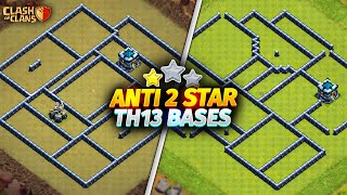 NEW TH13 Anti 2 Star Base Copy Link Town Hall 13 Base  Clash Of Clans [upl. by Kecaj]